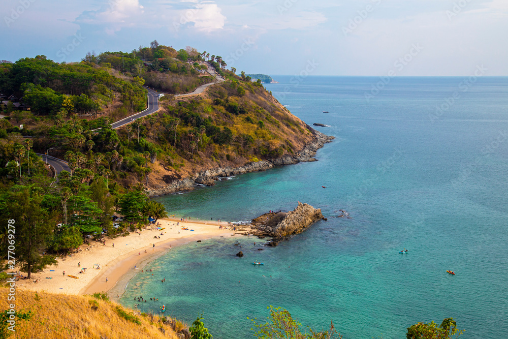 Yanui Beach and Phromthep cape viewpoint in Phuket, Thailand