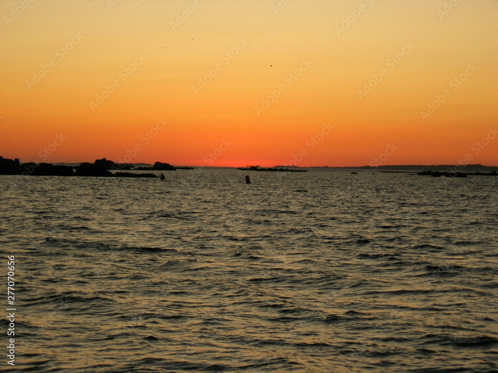 Secuencia de fotos de la puesta de sol del 9 de agosto de 2009. 