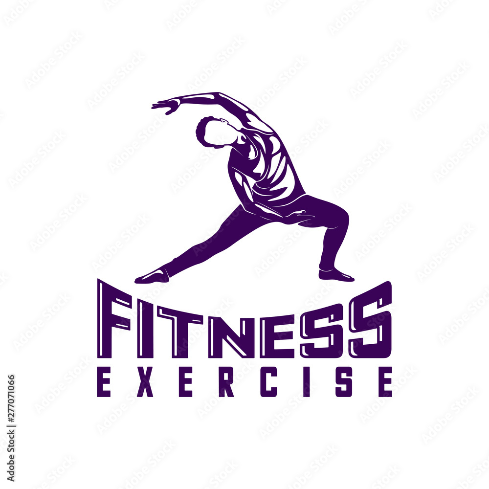 Design Woman fitness exercise logo vector. Gymnastics Active and ...