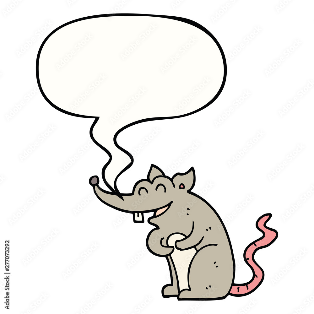 cartoon rat and speech bubble cartoon rat and speech bubble