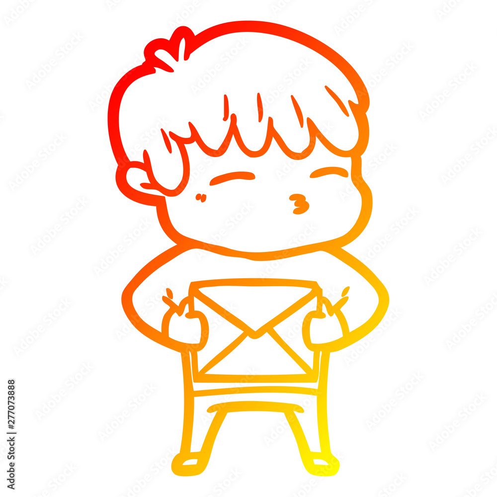 warm gradient line drawing cartoon curious boy warm gradient line drawing cartoon curious boy