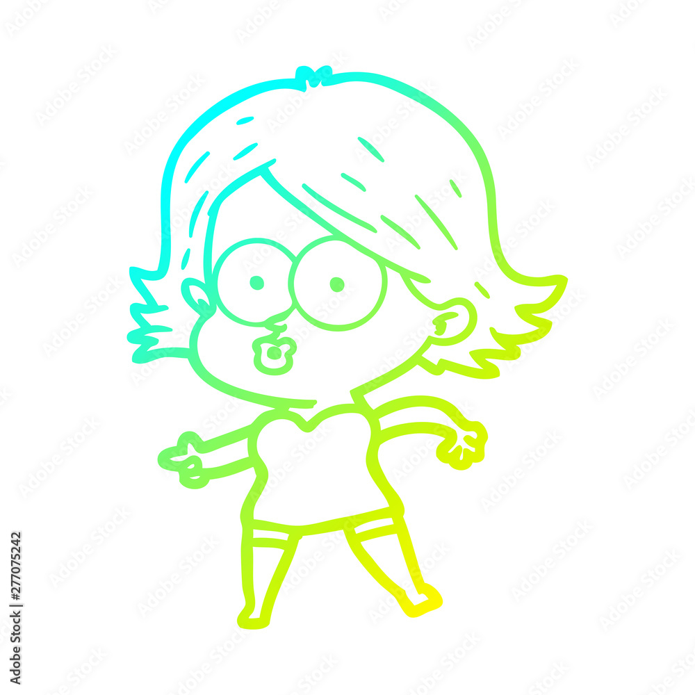 cold gradient line drawing cartoon girl pouting cold gradient line drawing cartoon girl pouting