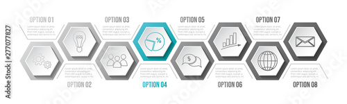Infographic template - business timeline. Vector