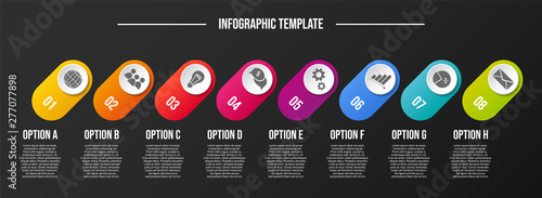 Company milestone with business icons - company timeline. Vector
