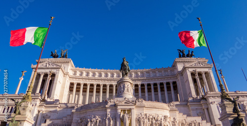 Altare della Patria  Altar of the Fatherland   the monument built in honor of Vittorio Emanuele  Victor Emmanuel   the first king of a unified Italy. In Rome  Italy