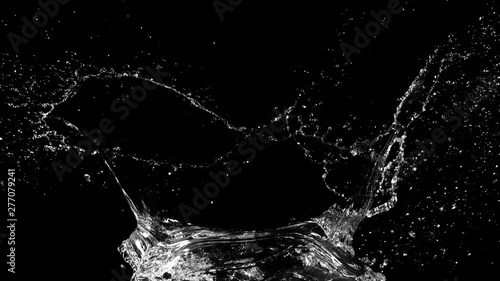 Wallpaper Mural Super Slow Motion Shot of Water Splash at 1000fps Isolated on Black Background. Torontodigital.ca