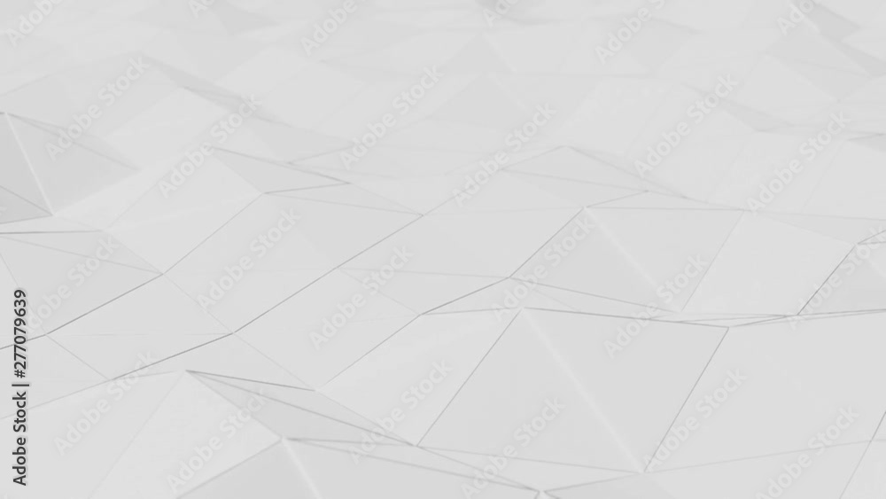 Looped animation background closeup of white shiny triangles. Looped animation background closeup of white shiny triangles.