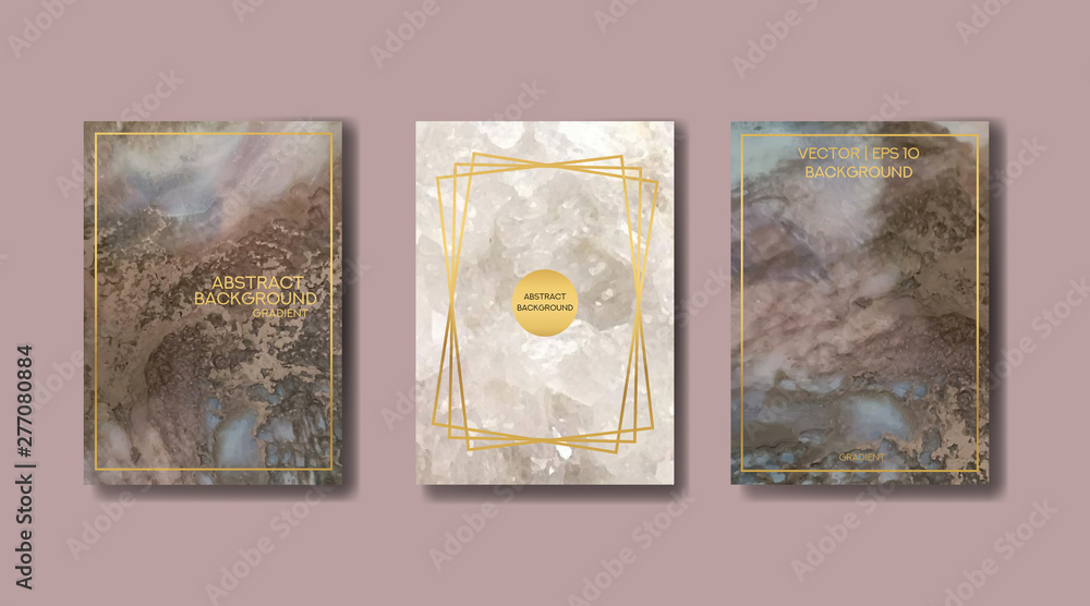 the big set of liquid marble with gold. flyer, business card, flyer, brochure, poster, for printing. trend vector