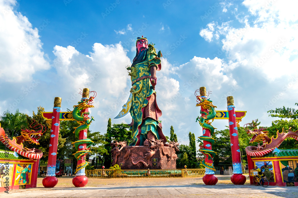 Kwan Kong  giant statue in Kwan Sing Bio Temple.