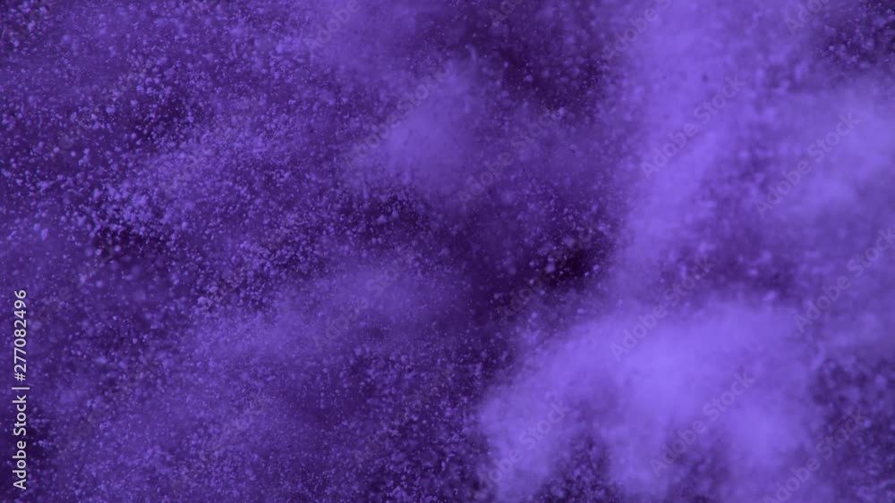 Super Slowmotion Shot of Violet Powder Explosion at 1000fps. Super Slowmotion Shot of Violet Powder Explosion at 1000fps.