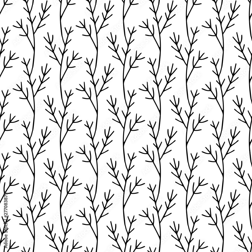 Seamless pattern of branches. Seamless pattern of branches.