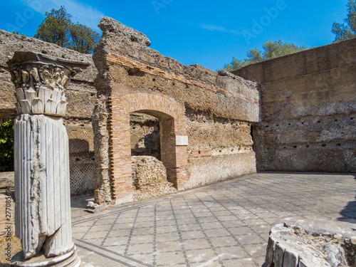 Triclinio Imperiale (Imperial Triclinium) in Villa Adriana, Tivoli, Italy