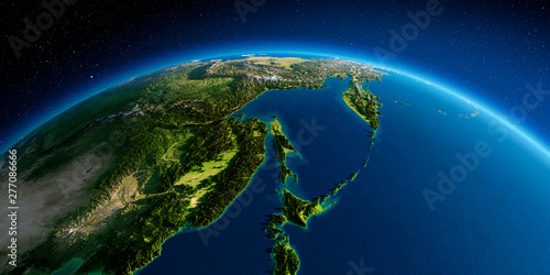 Detailed Earth. Russian Far East, the Sea of Okhotsk photo