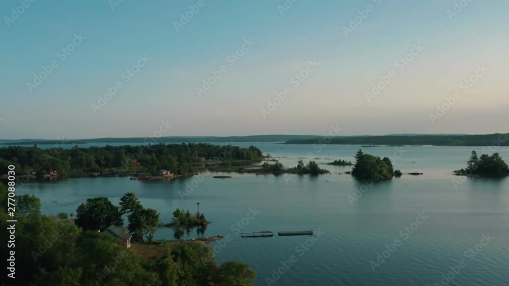 Gorgeous Aerial Establishing Shot Of Georgian Bay, Ontario. Cinematic 4K Footage. Gorgeous Aerial Establishing Shot Of Georgian Bay, Ontario. Cinematic 4K Footage.