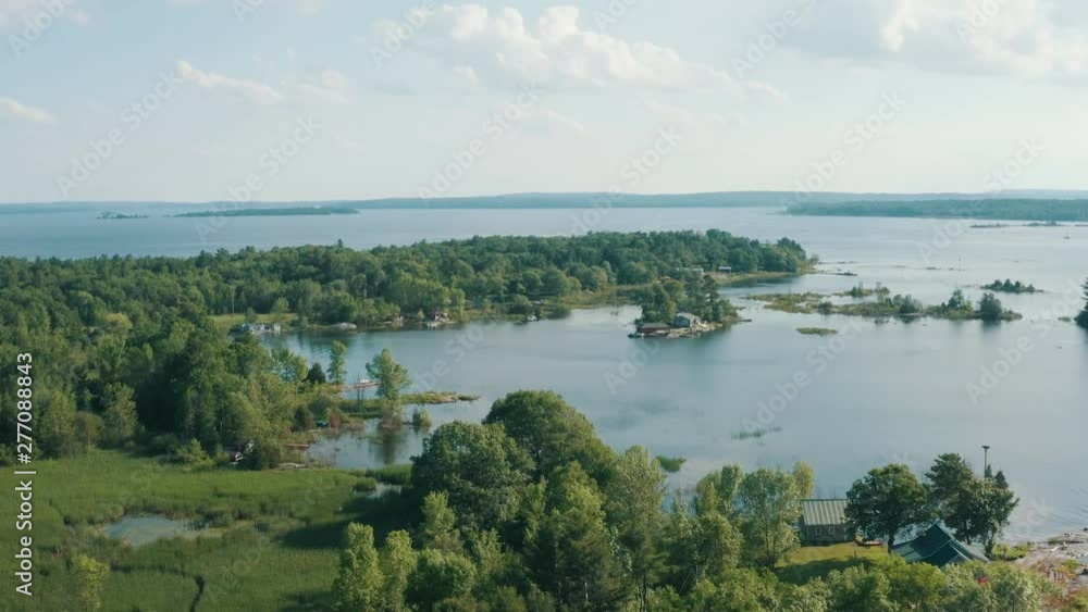 Gorgeous Aerial Establishing Shot Of Georgian Bay, Ontario. Cinematic 4K Footage. Gorgeous Aerial Establishing Shot Of Georgian Bay, Ontario. Cinematic 4K Footage.