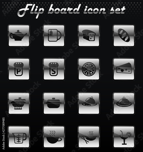 food and kitchen icon set