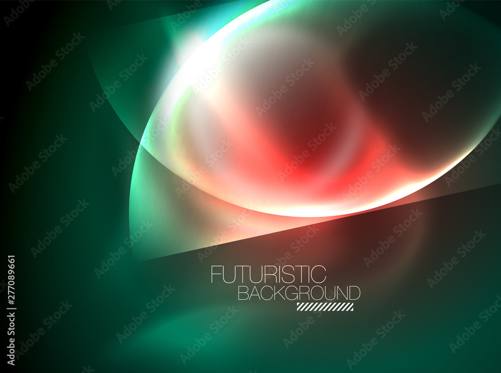 Vector glowing neon circles abstract background Vector glowing neon circles abstract background