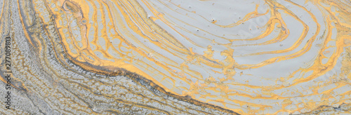 Panel kuchenny z motywem photography of abstract marbleized effect background. black, gray, gold and white creative colors. Beautiful paint