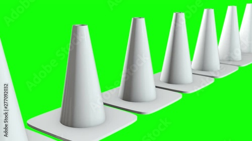 Wallpaper Mural Traffic cone. Road sign 3d render video available in 4k FullHD and HD render footage. Under construction concept. Torontodigital.ca