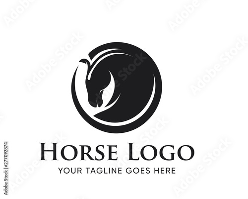 Creative Horse Head Logo Icon Symbol Vector Design Illustration