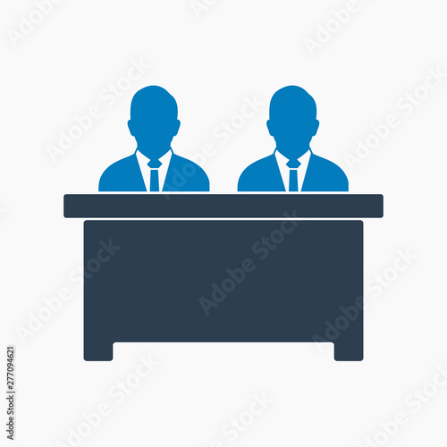 Interview Panel Icon. Flat style vector EPS.