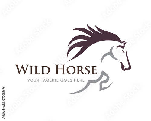 Creative Horse Elegant Logo Symbol Design Illustration Vector for Company