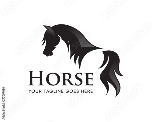 Creative Horse Head Logo Icon Symbol Vector Design Illustration