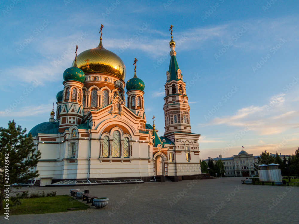 Assumption Cathedral in Omsk, Siberia, Russia