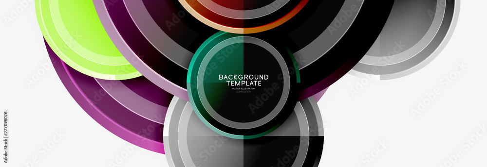 Colorful glossy circles background Colorful glossy circles background