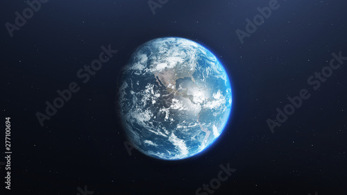 Earth from space   3d render of planet Earth  elements of this image provided by NASA