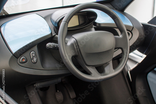 Interior of a modern electric car