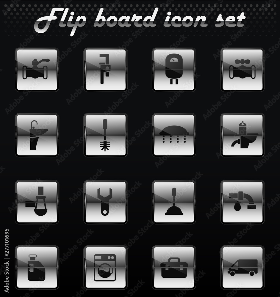 plumbing service icon set plumbing service icon set
