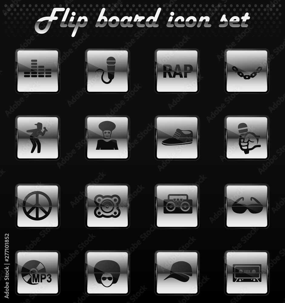 rap icon set rap icon set