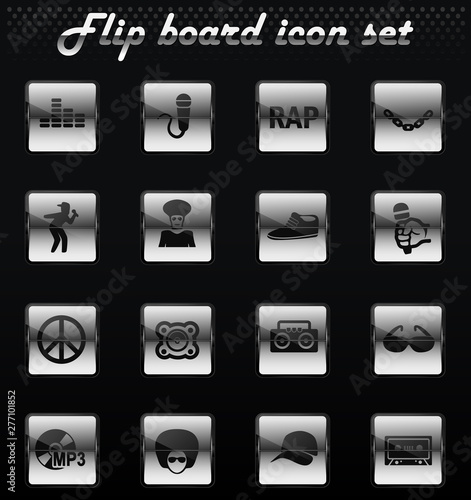 rap icon set