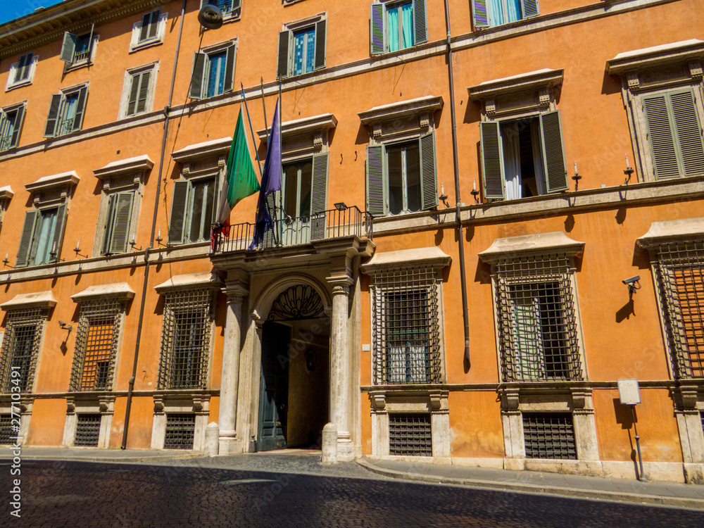 View of Palazzo Giustiniani in Rome, Italy