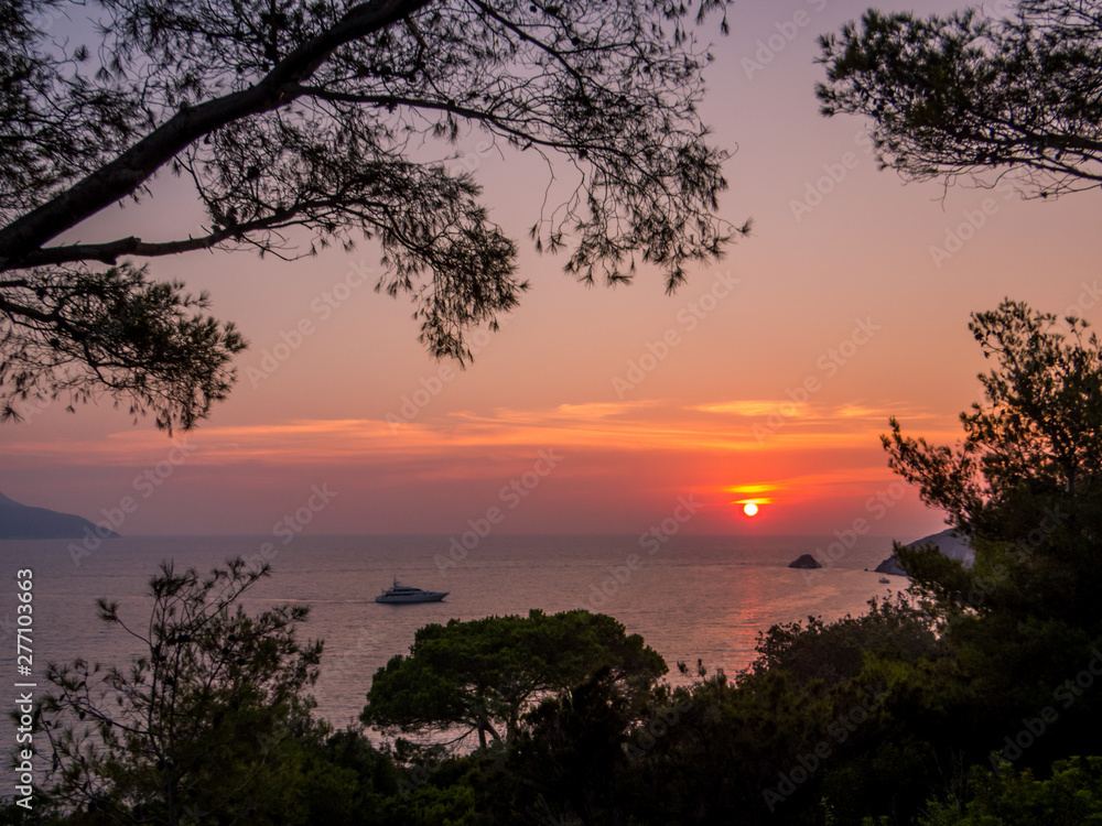 Sunset on the Elba Island, Italy