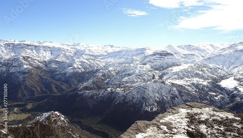 Cajon del Maipo, Farellones and Mirador de los Condores in the Cordillera de los Andes, Santiago de Chile, Chile