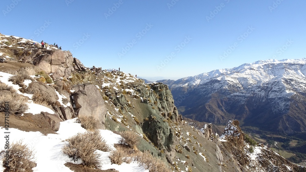 Cajon del Maipo, Farellones and Mirador de los Condores in the Cordillera de los Andes, Santiago de Chile, Chile