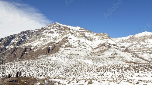 Cajon del Maipo  Farellones and Mirador de los Condores in the Cordillera de los Andes  Santiago de Chile  Chile