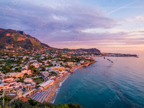 Sunset over Forio, Ischia Island, Italy