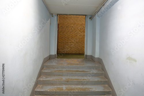 Staircase between floors in an empty office building