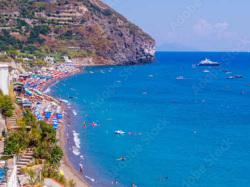 View of Maronti Beach on the Island of Ischia, Italy