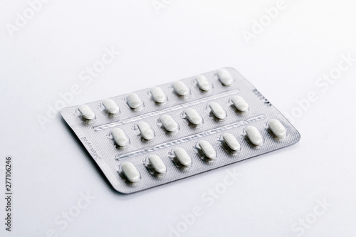 pack of pills isolated on white background