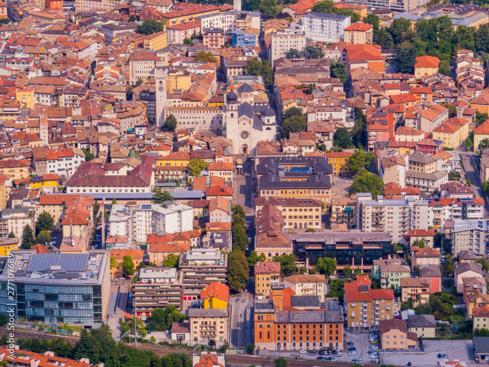 Aerial view of Trento, Italy