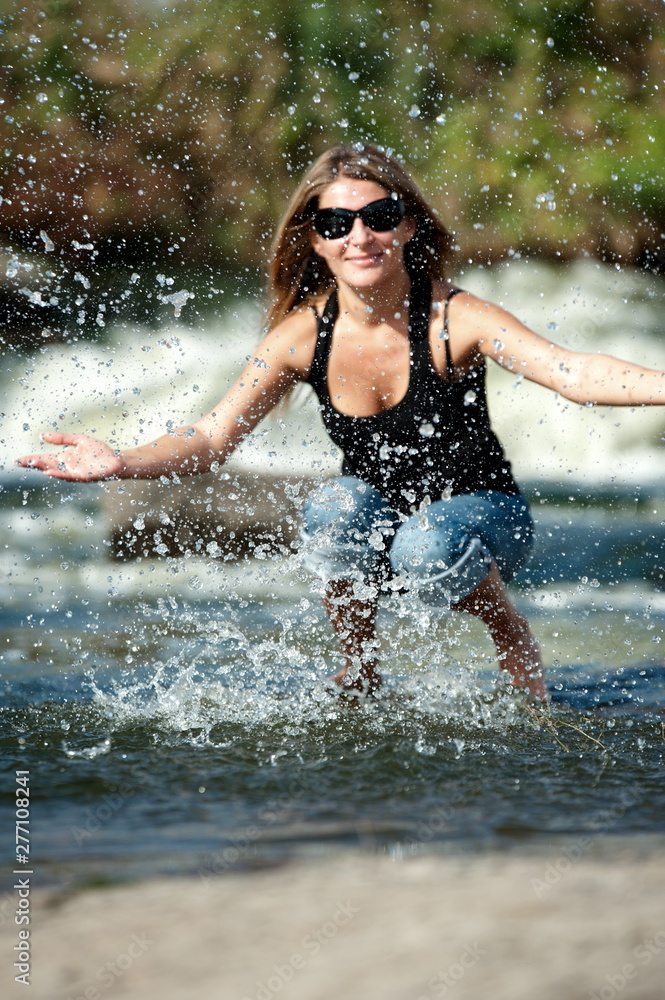 Fototapeta premium Beautiful girl outdoors