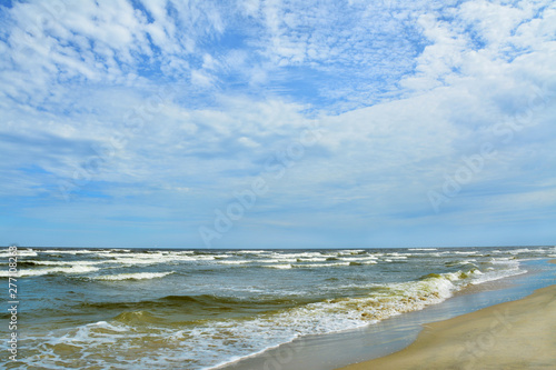 plaża i morze, piękny krajobraz, Polska
