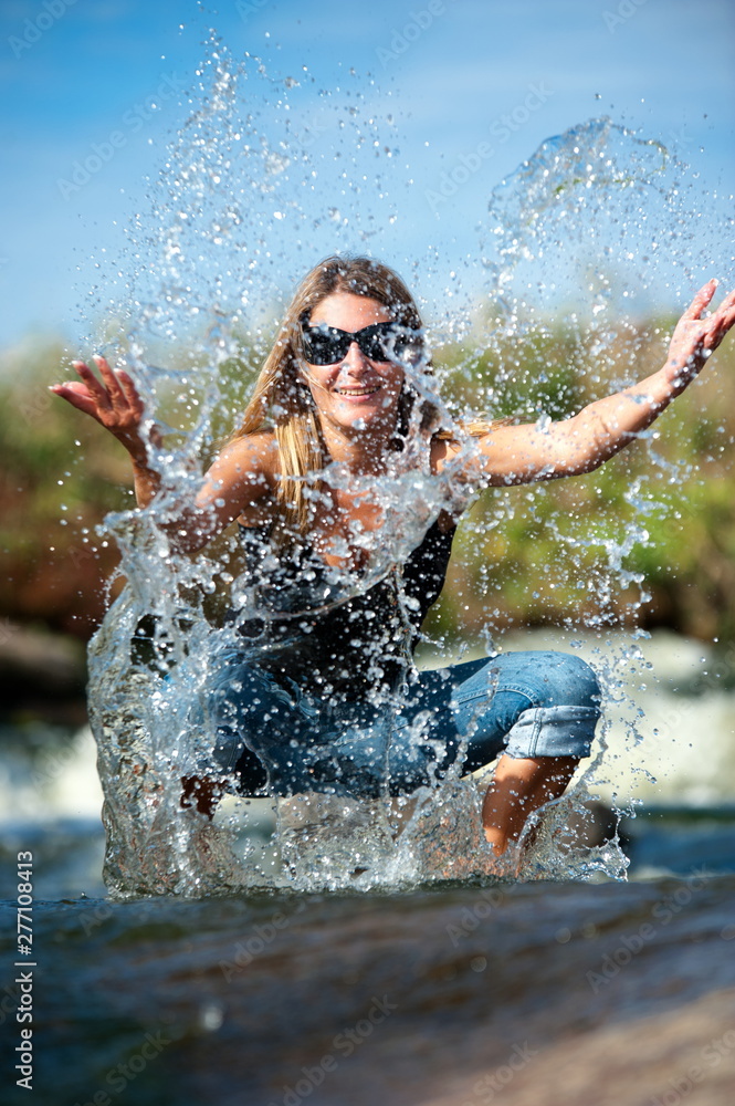 Fototapeta premium Beautiful girl outdoors