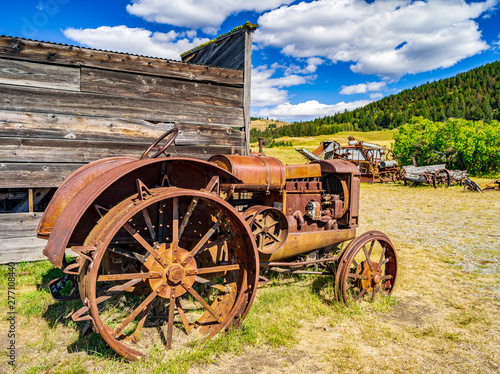 Rusty antique tractor