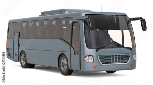 Modern tourist bus, 3D rendering