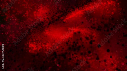 galaxy red, spinning clockwise, bright round particles